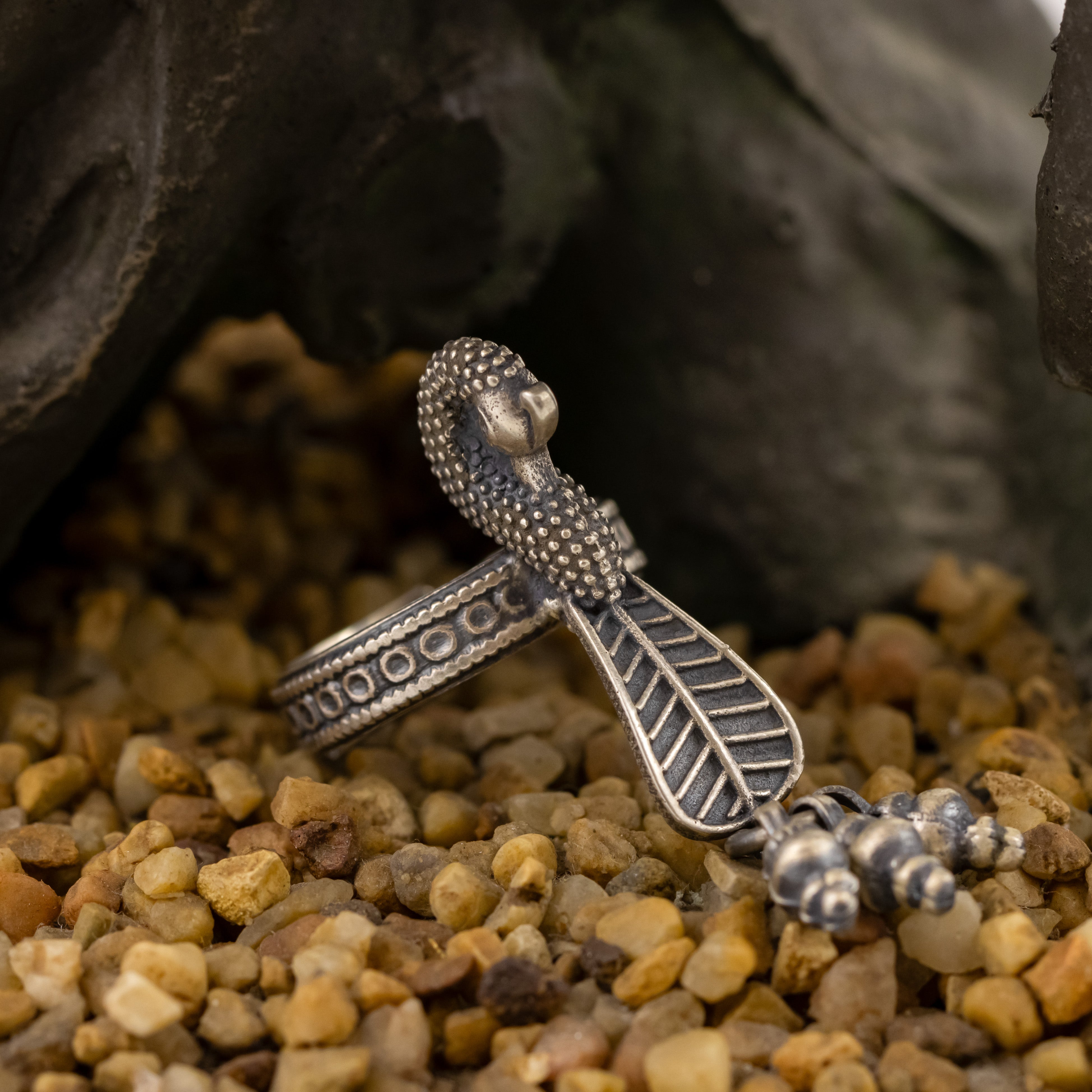 Moh Intricate Peacock Ring