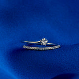 Serene Sparkle Silver Ring
