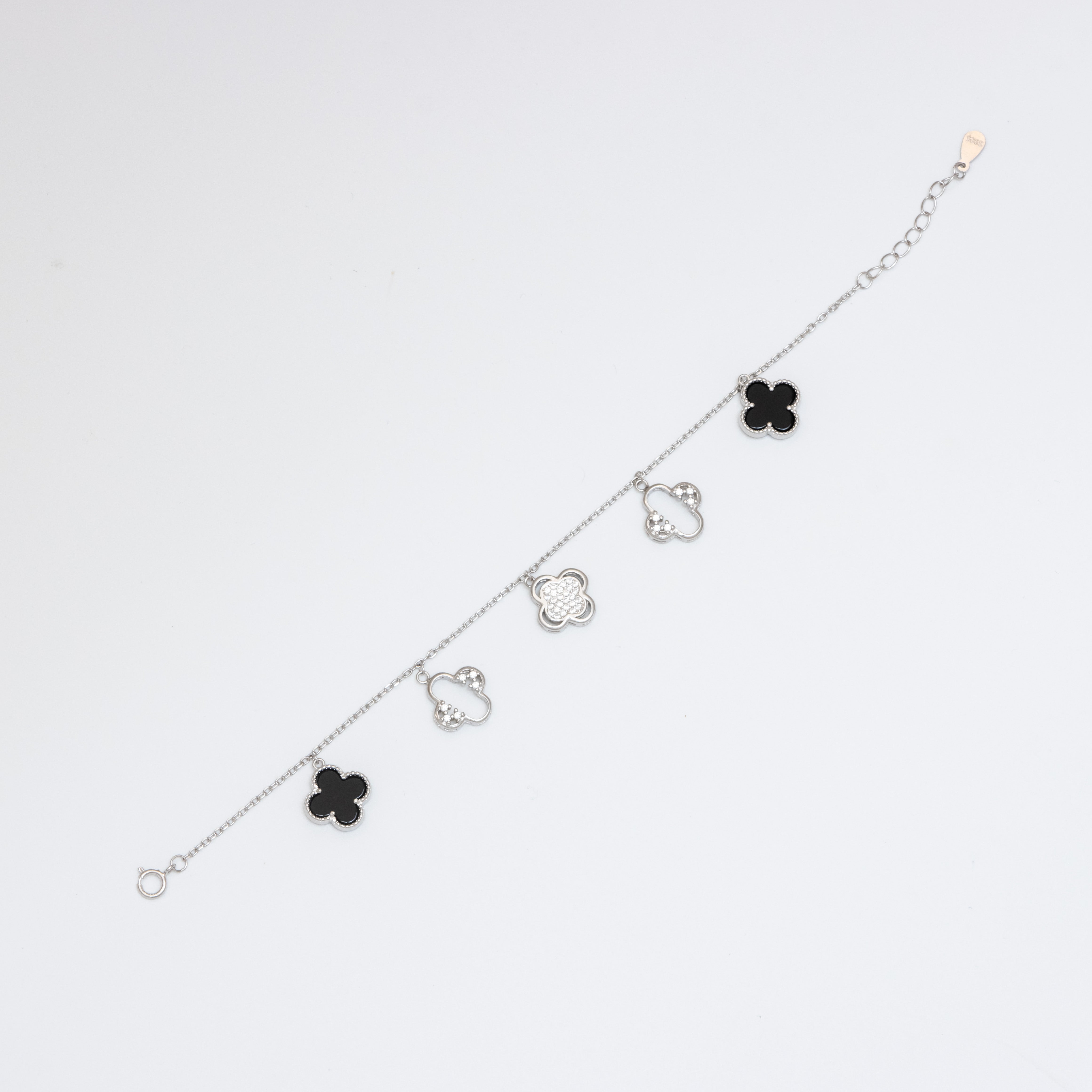 Monochrome Blossom Charm