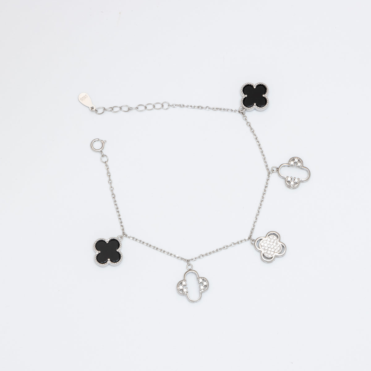 Monochrome Blossom Charm