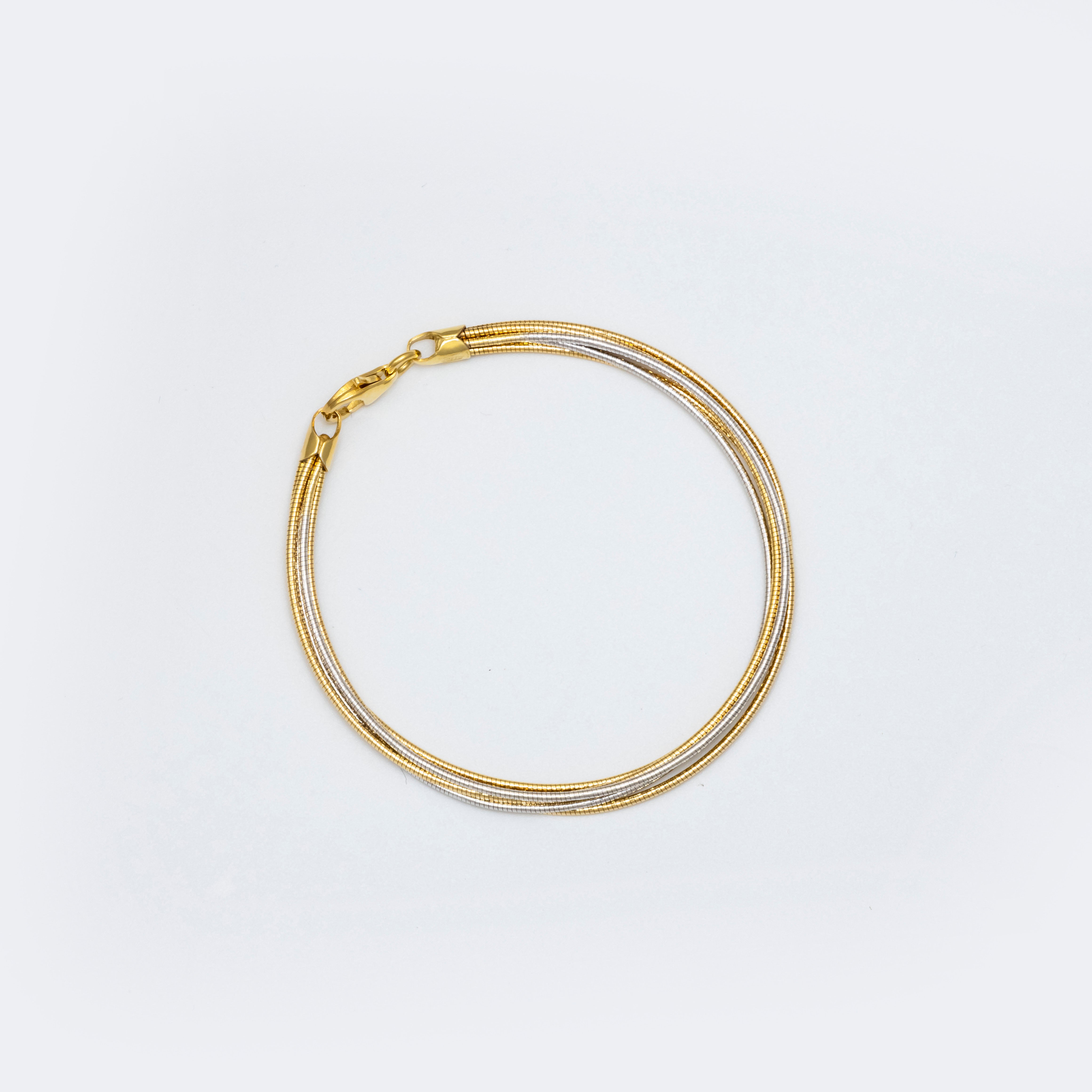 Tri-Tone Opulent Clasp Bracelet