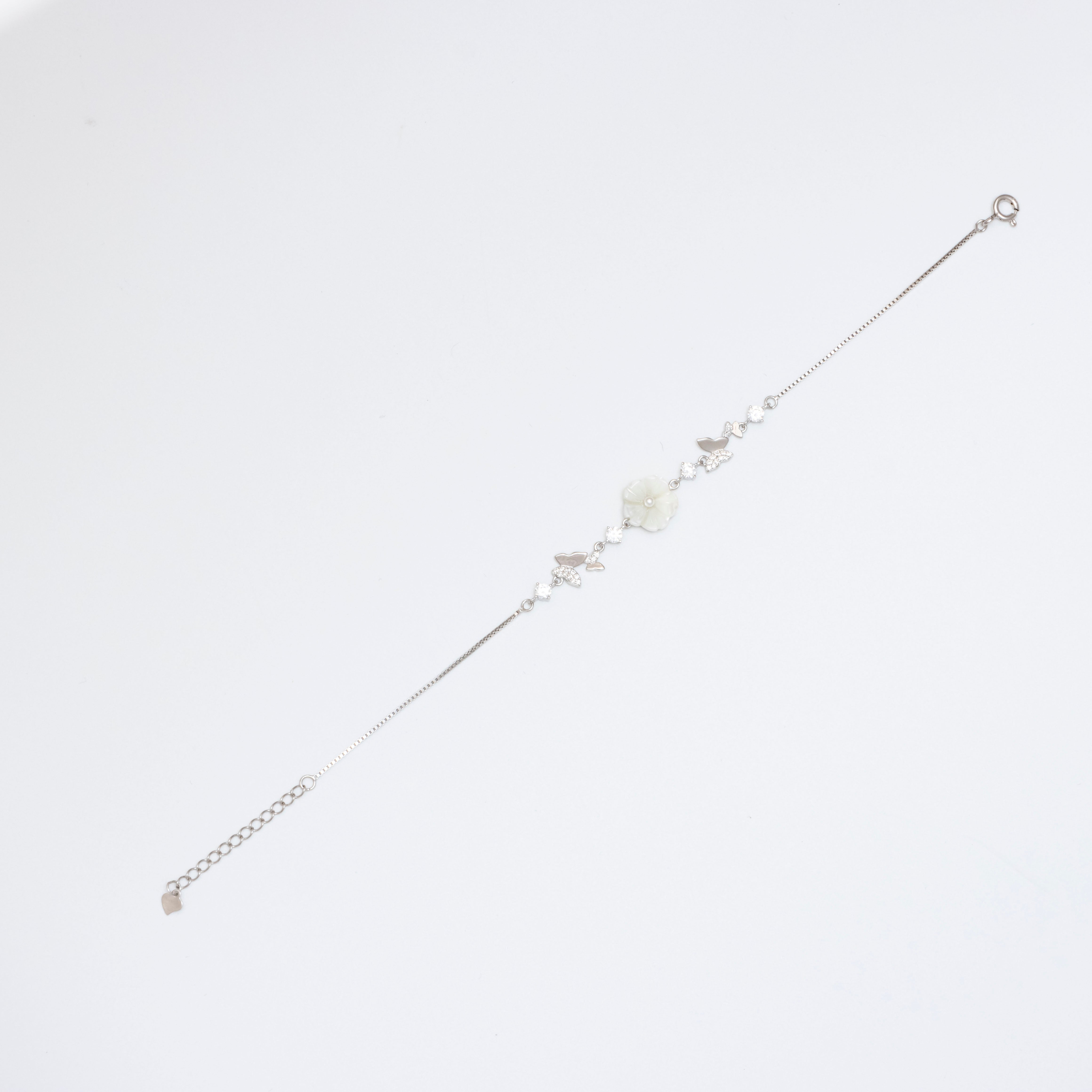 Serene Silver Bloom Bracelet