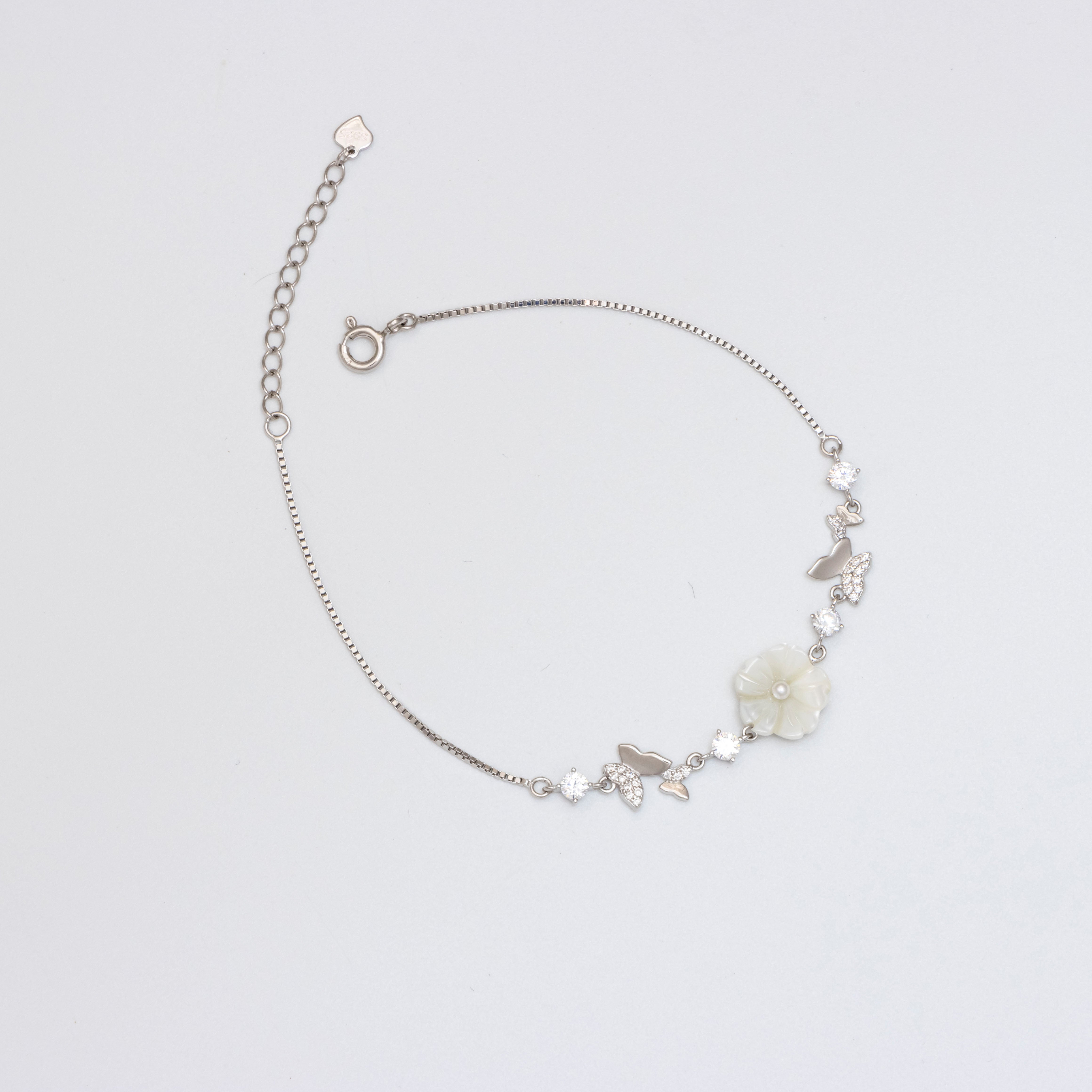 Serene Silver Bloom Bracelet