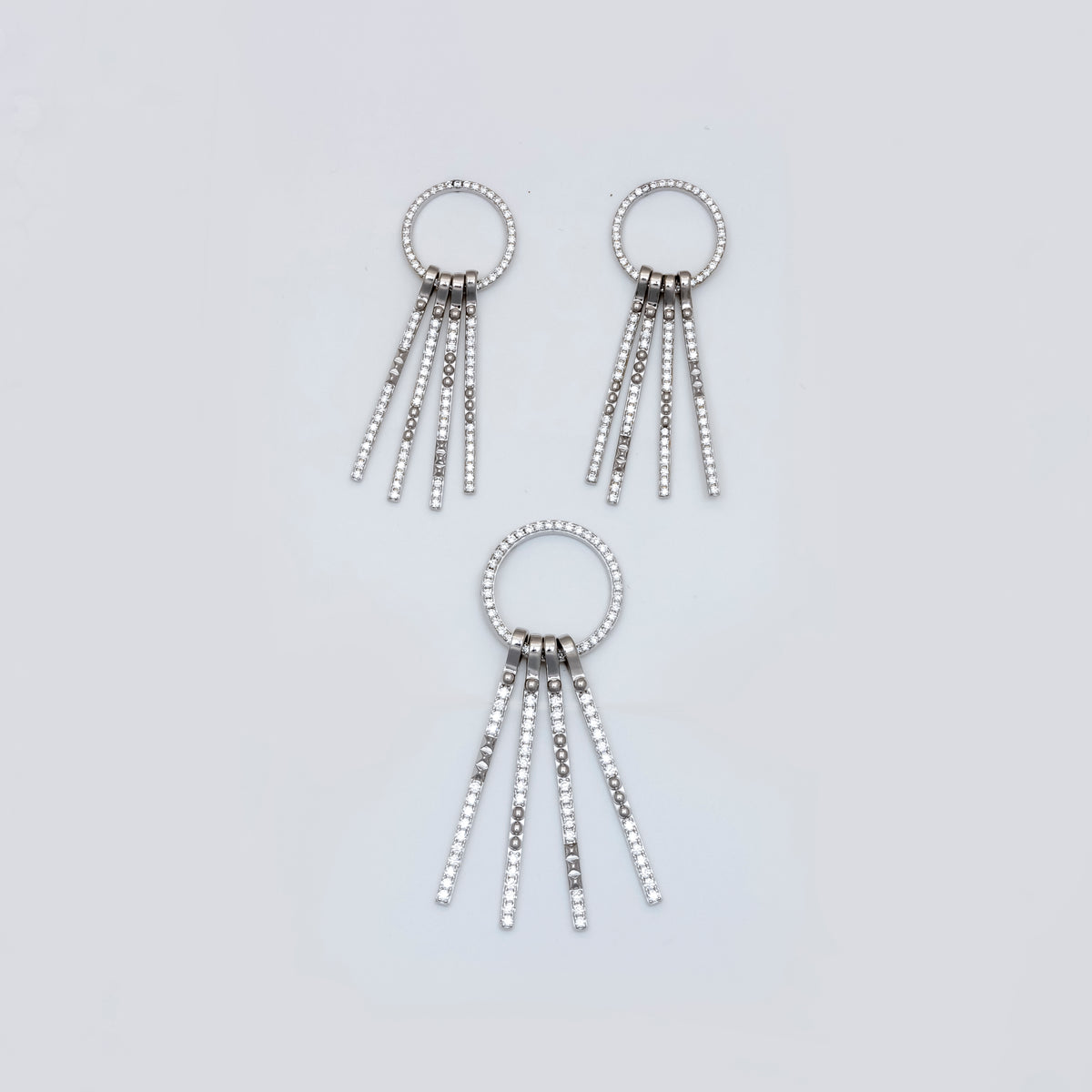 Triad of Silver Charms Pendant Sets