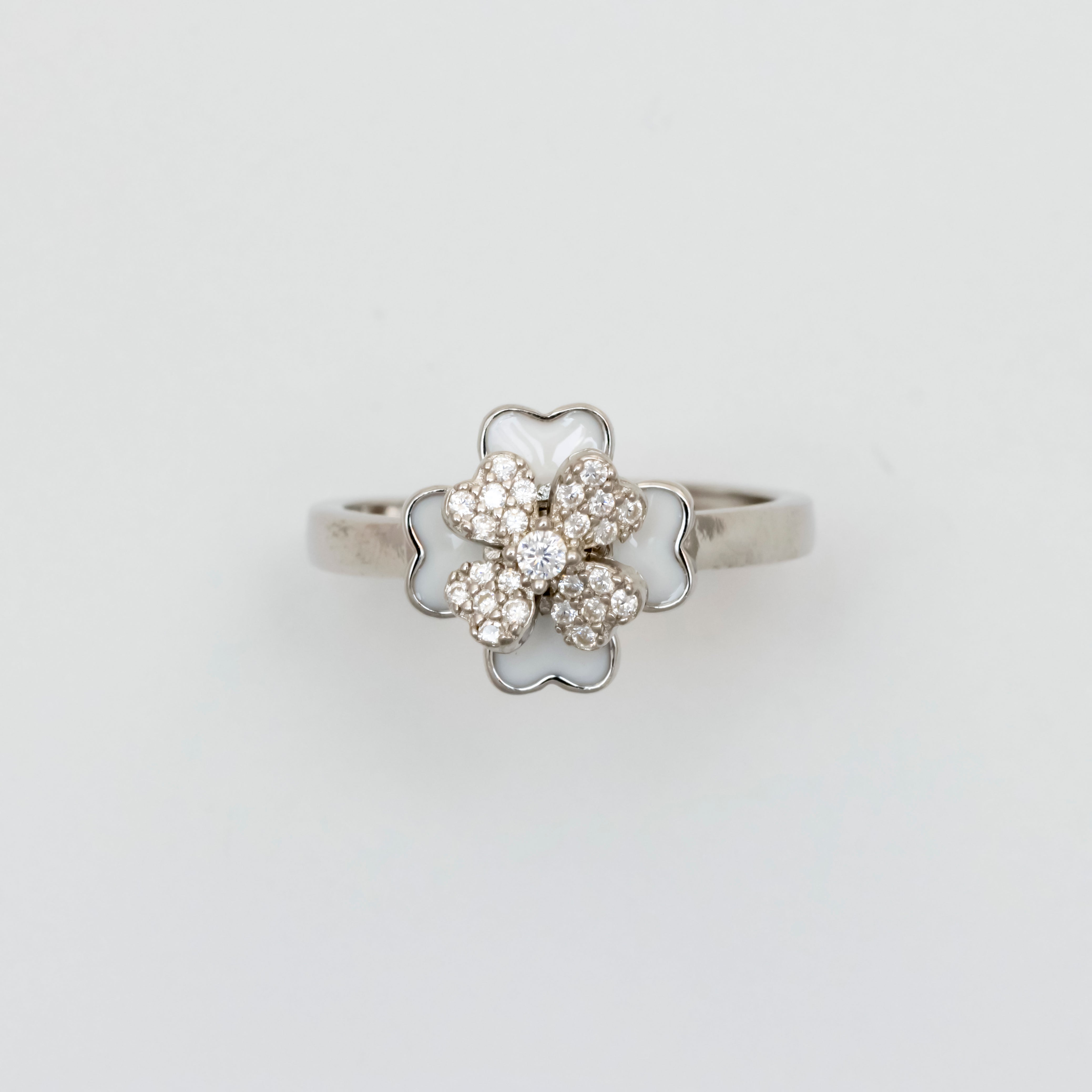 Serene Silver Bloom Silver Ring