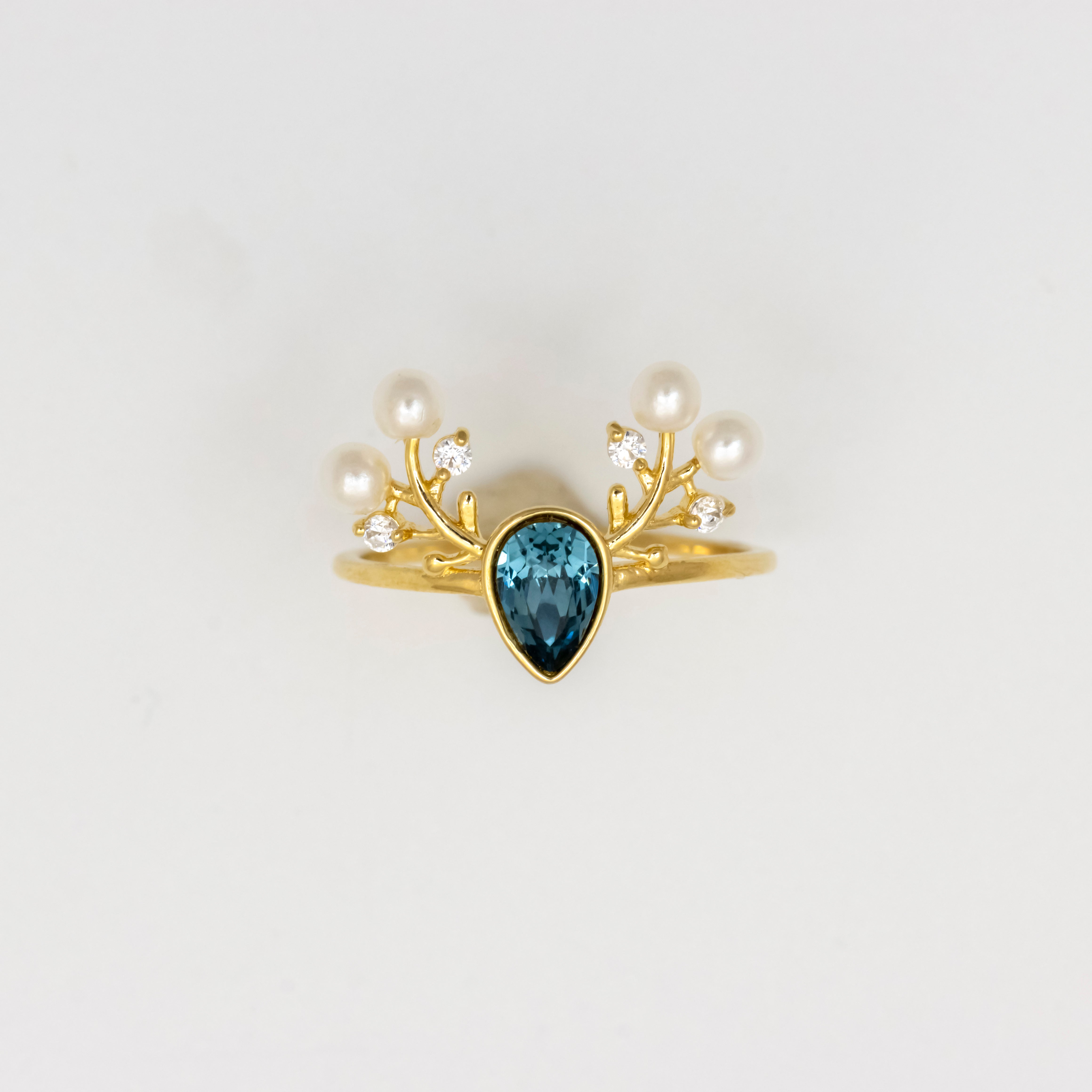 Frosted Aurora Serenity Silver Ring