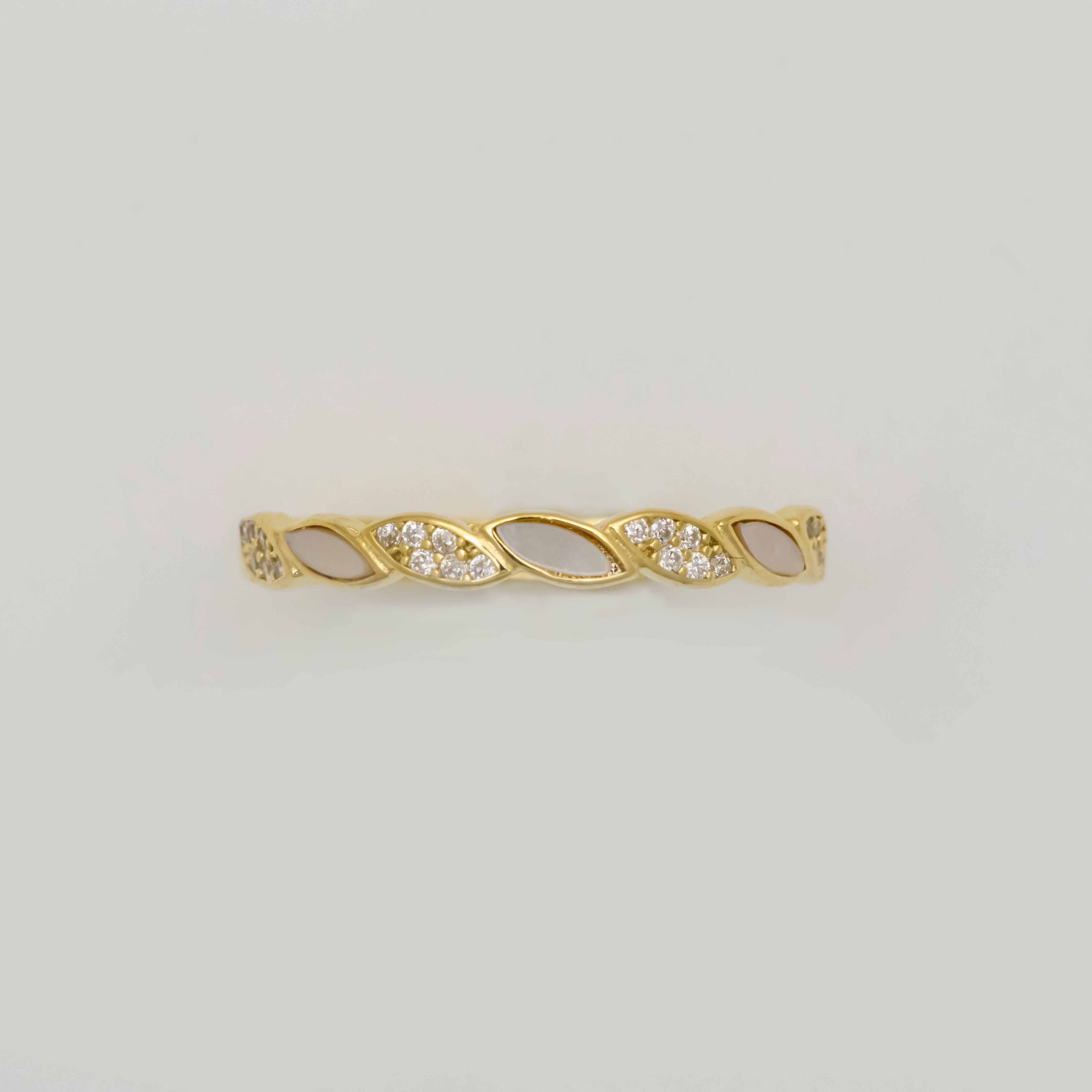 Luxe Allure Gold Plated Silver Ring