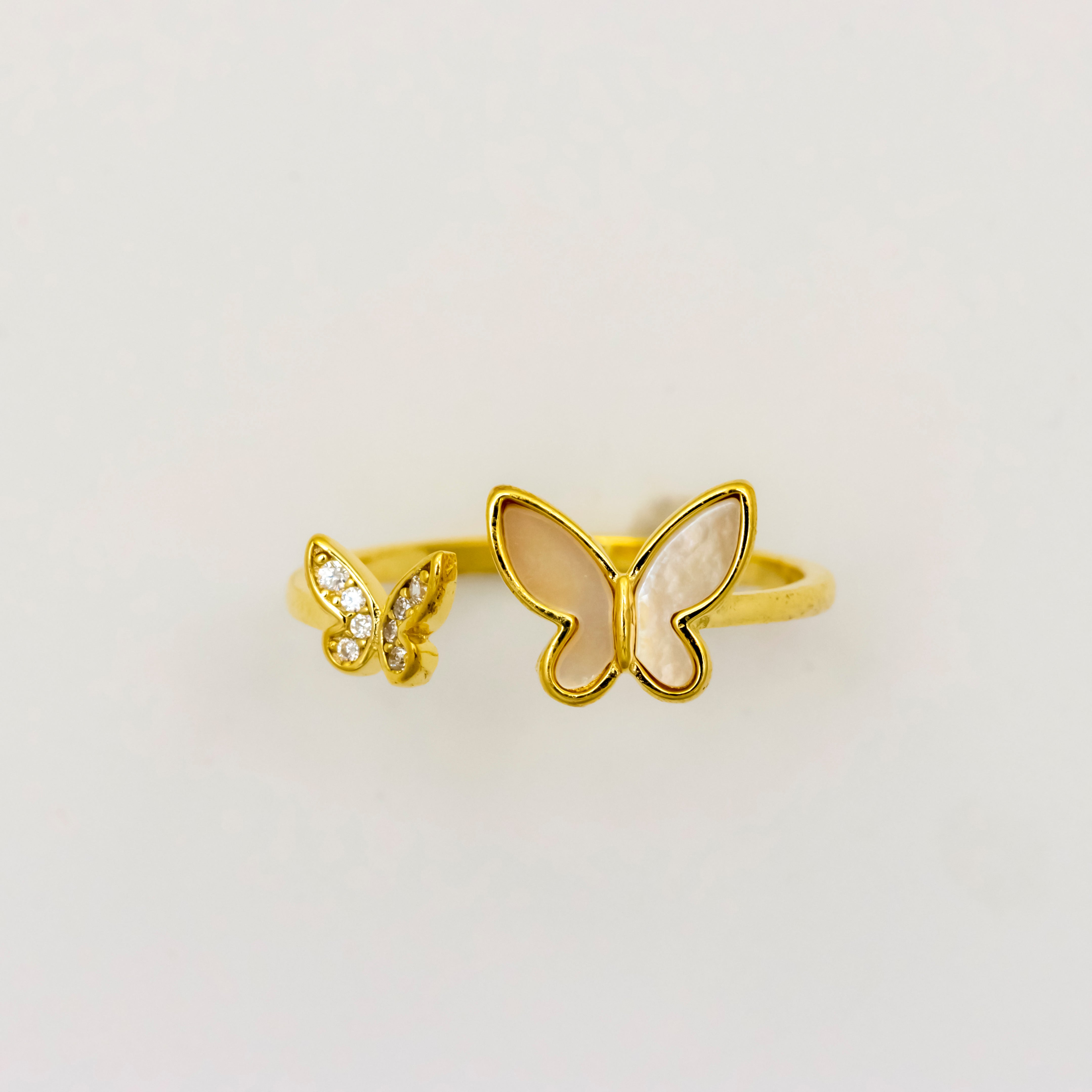 Gilded Grace Butterfly Ring