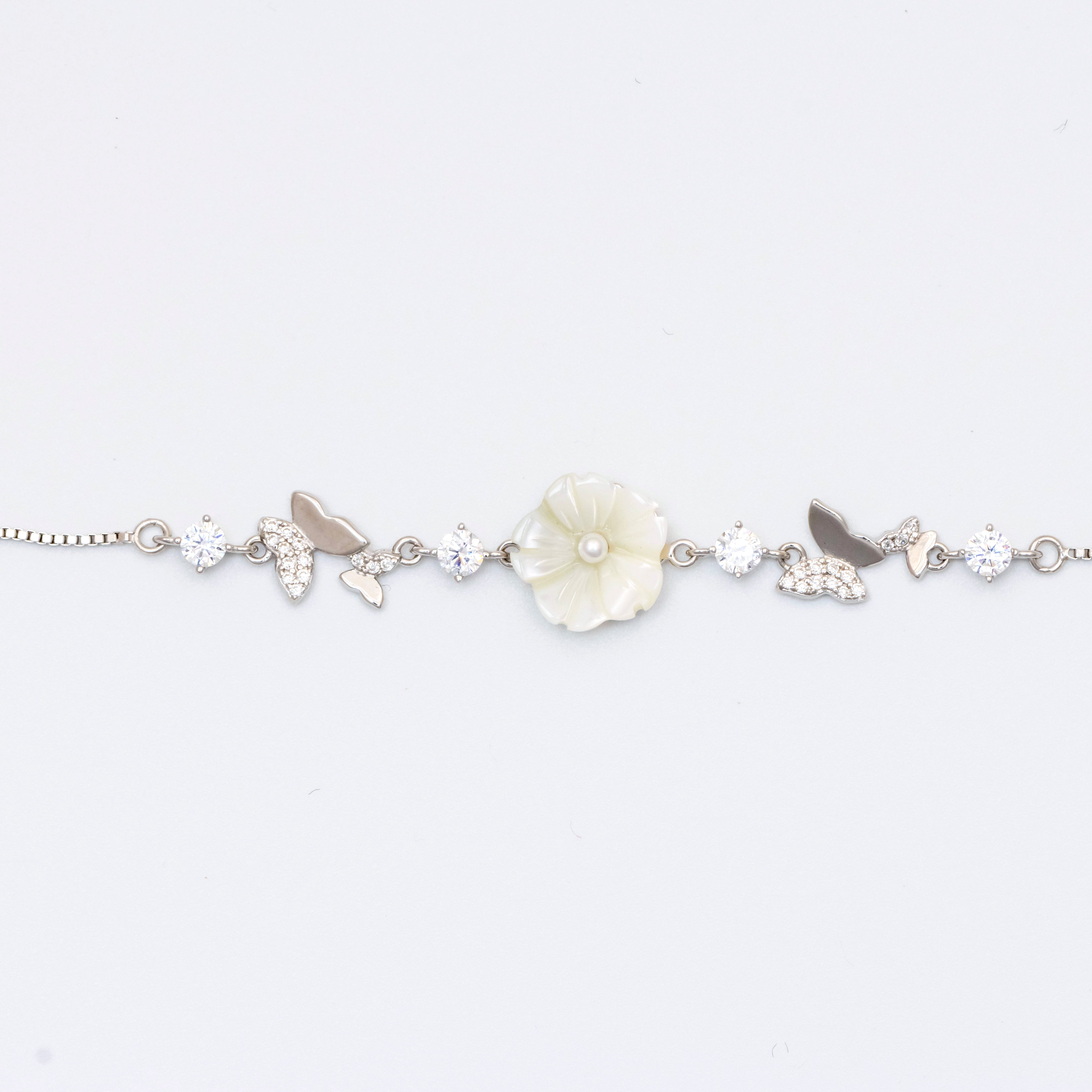 Serene Silver Bloom Bracelet