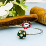 Jadau Silver Bangle
