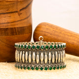 Jadau Silver Bangle