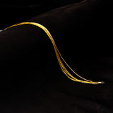 Triple Tone Chic Cascade Bracelet
