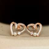 Rose Gold Heart Treasures Earrings