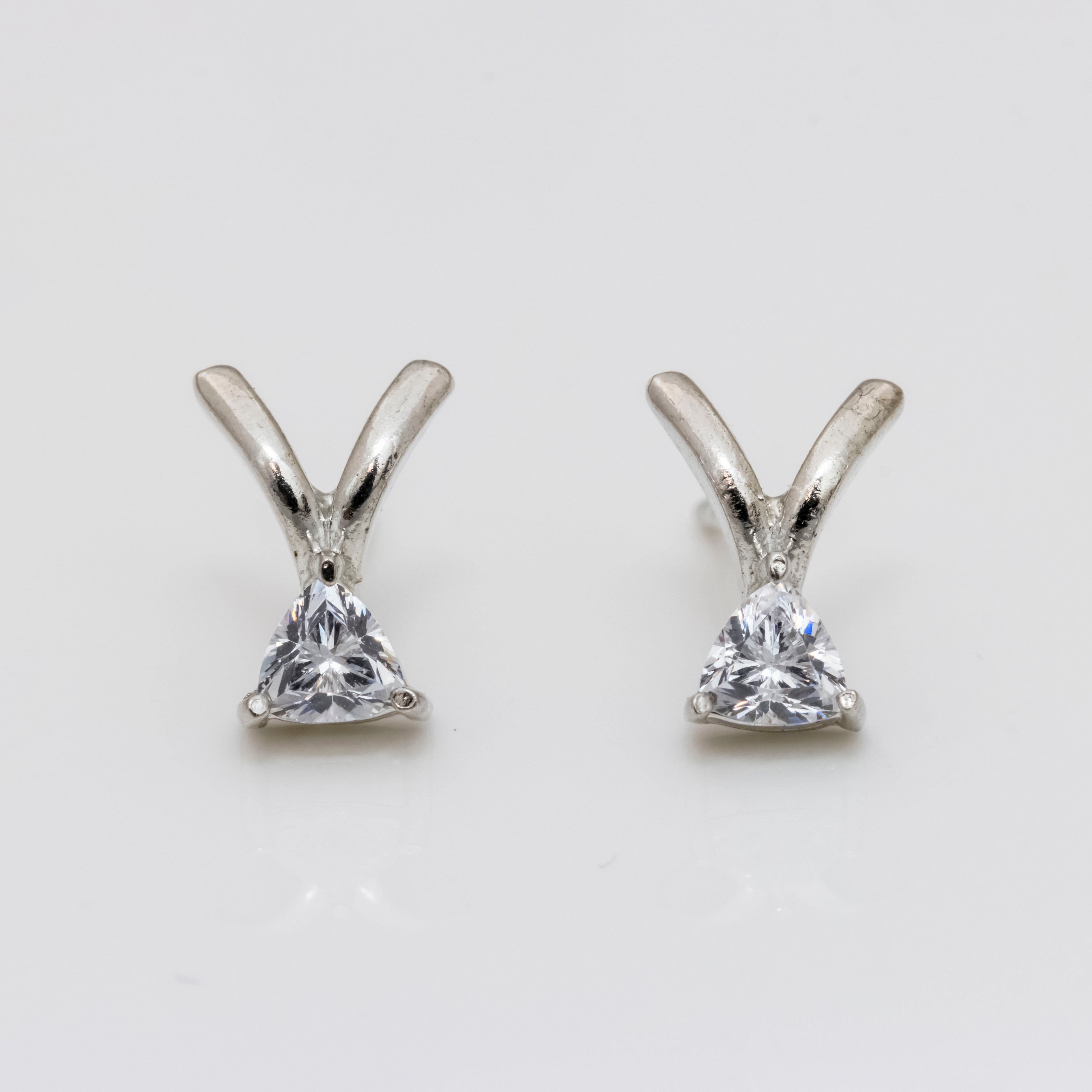 Zirconia Triad Diamond Earrings