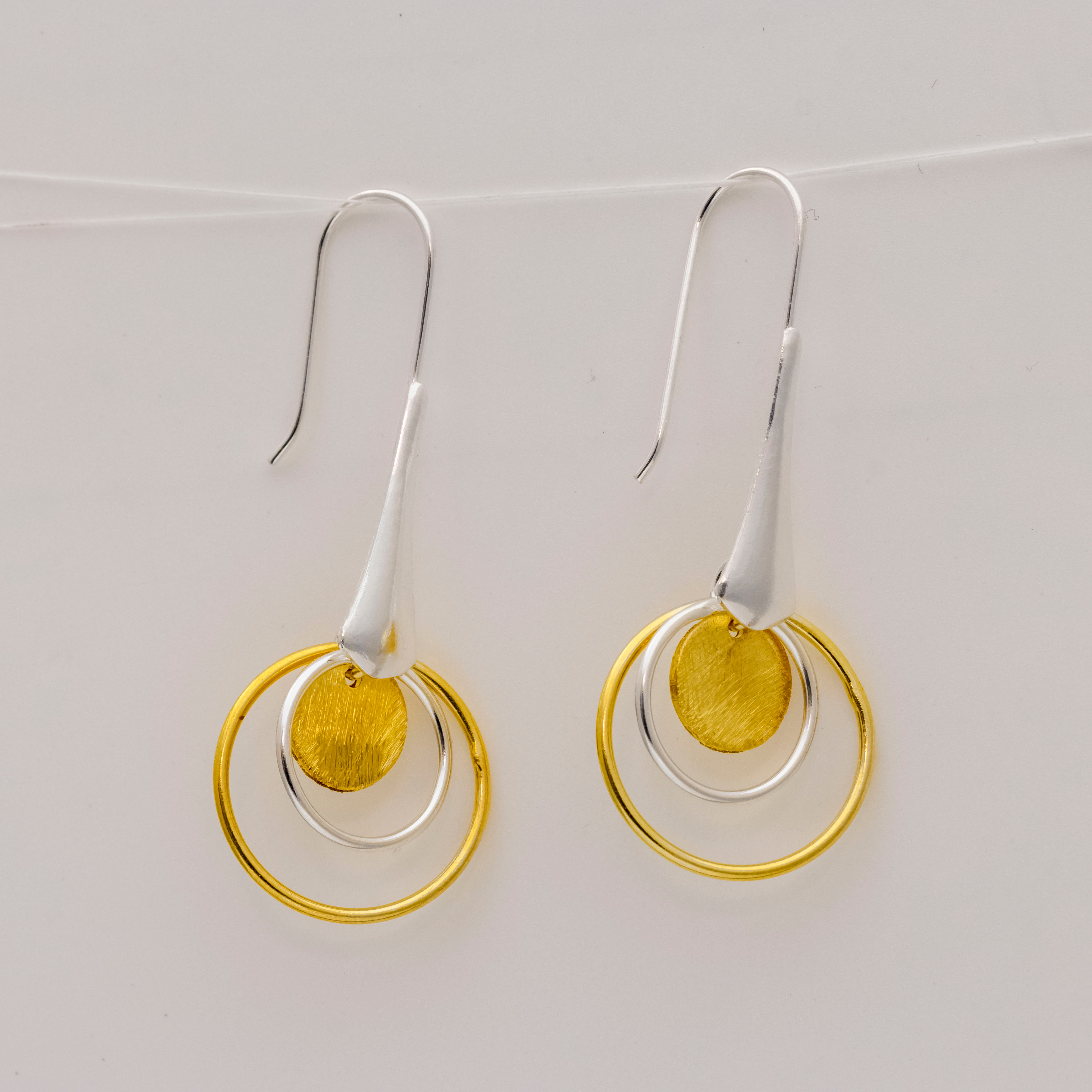 Silver Sunburst Earrings