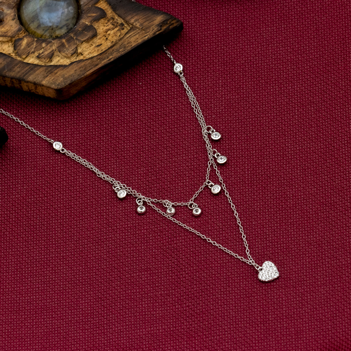 Radiant Heart Silver Necklace