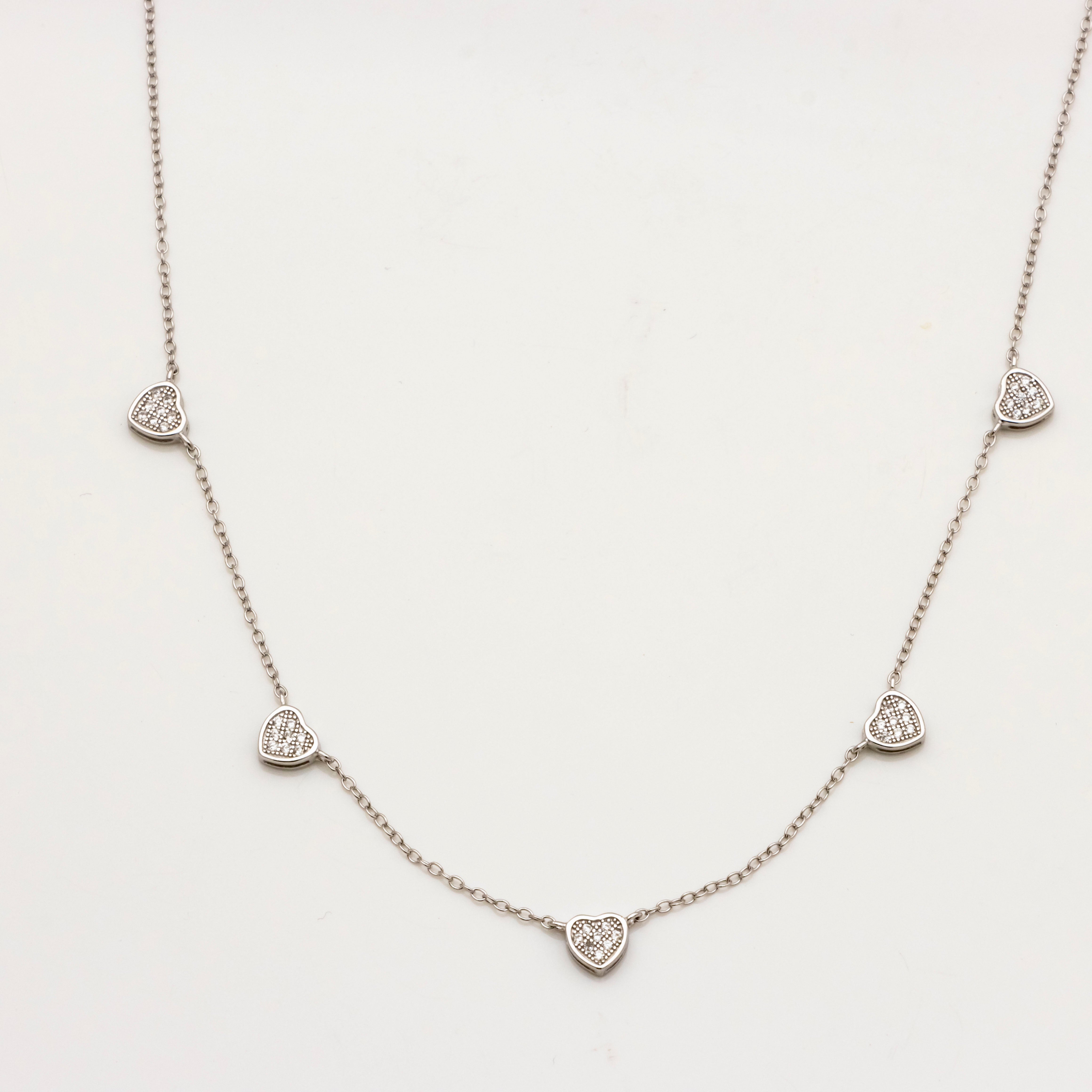 Cherished Hearts Silver Pendant Necklace