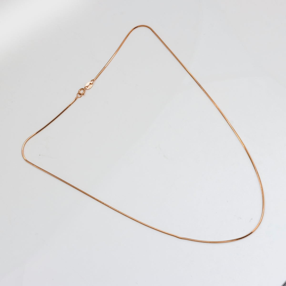 Silver Luster Rose Gold Chain Necklace