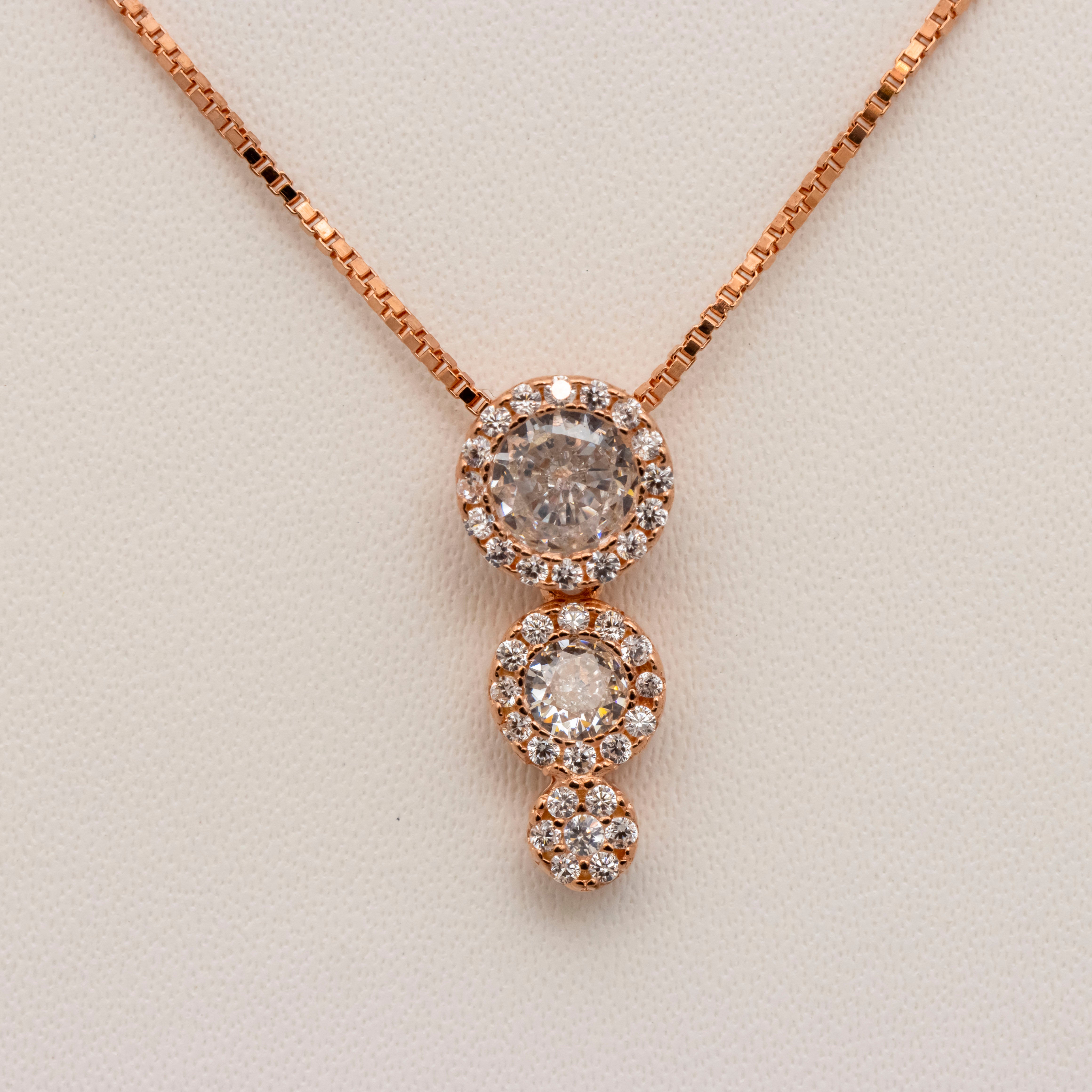 Cherished Moments Rose Gold Plated Silver Necklace