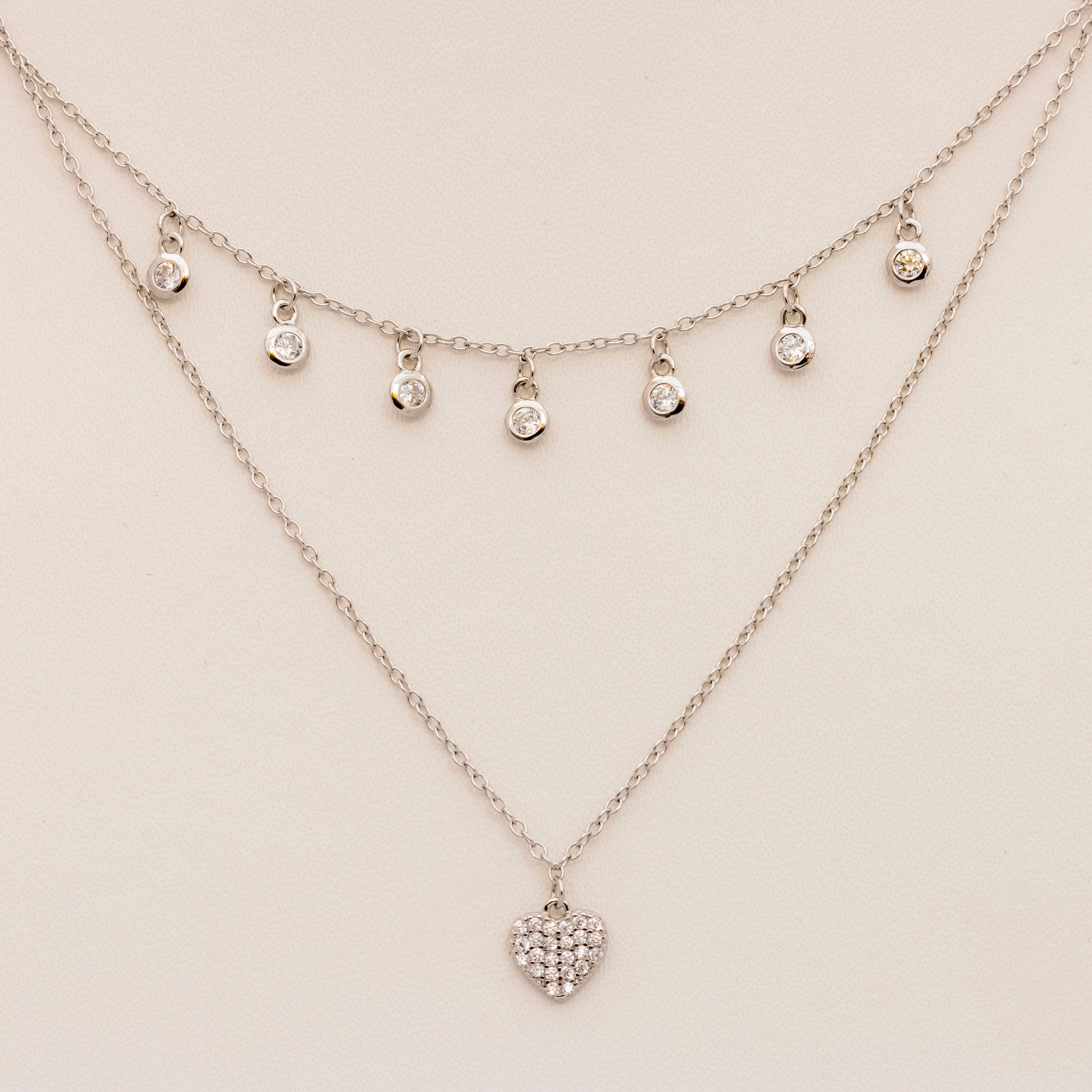 Radiant Heart Silver Necklace