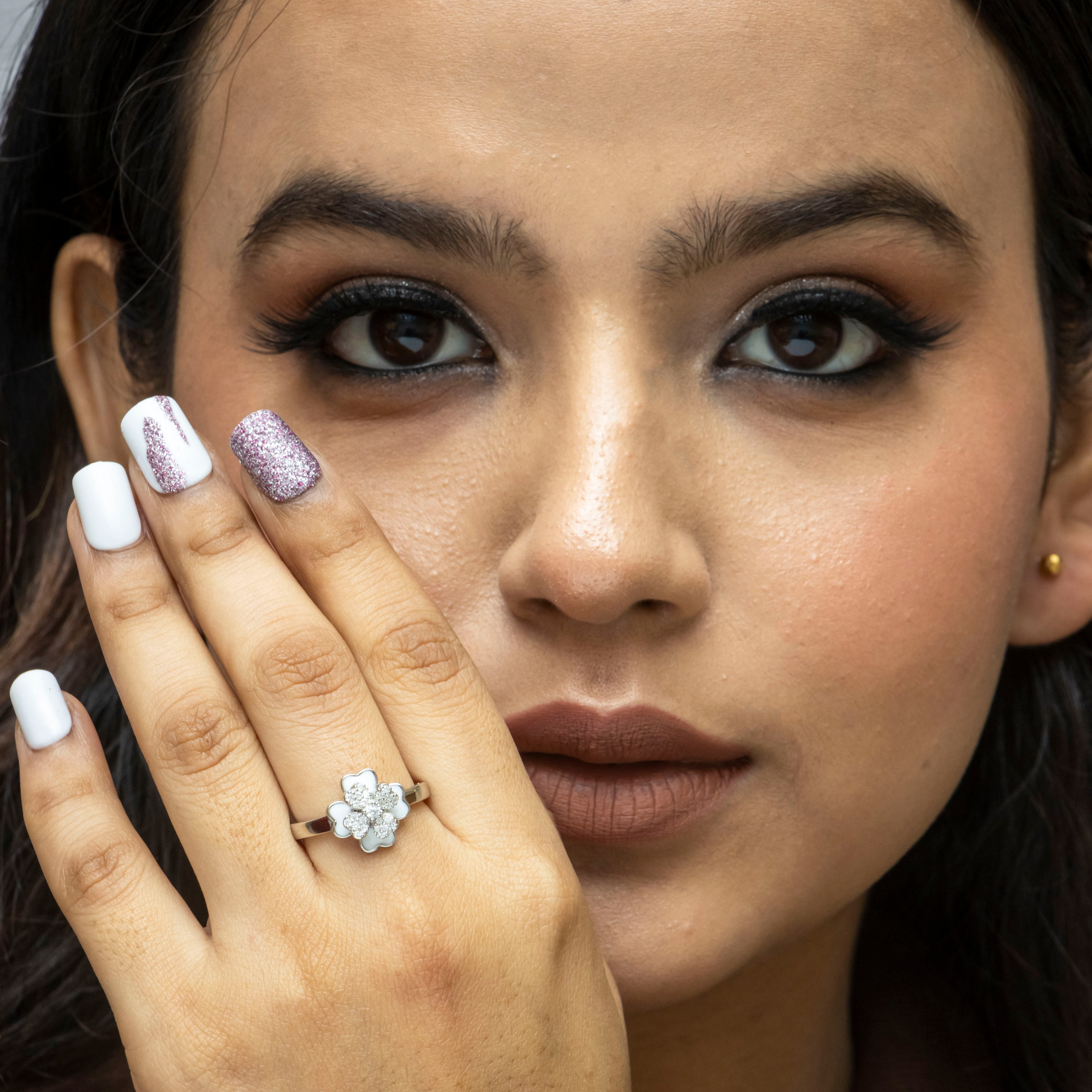 Serene Silver Bloom Silver Ring
