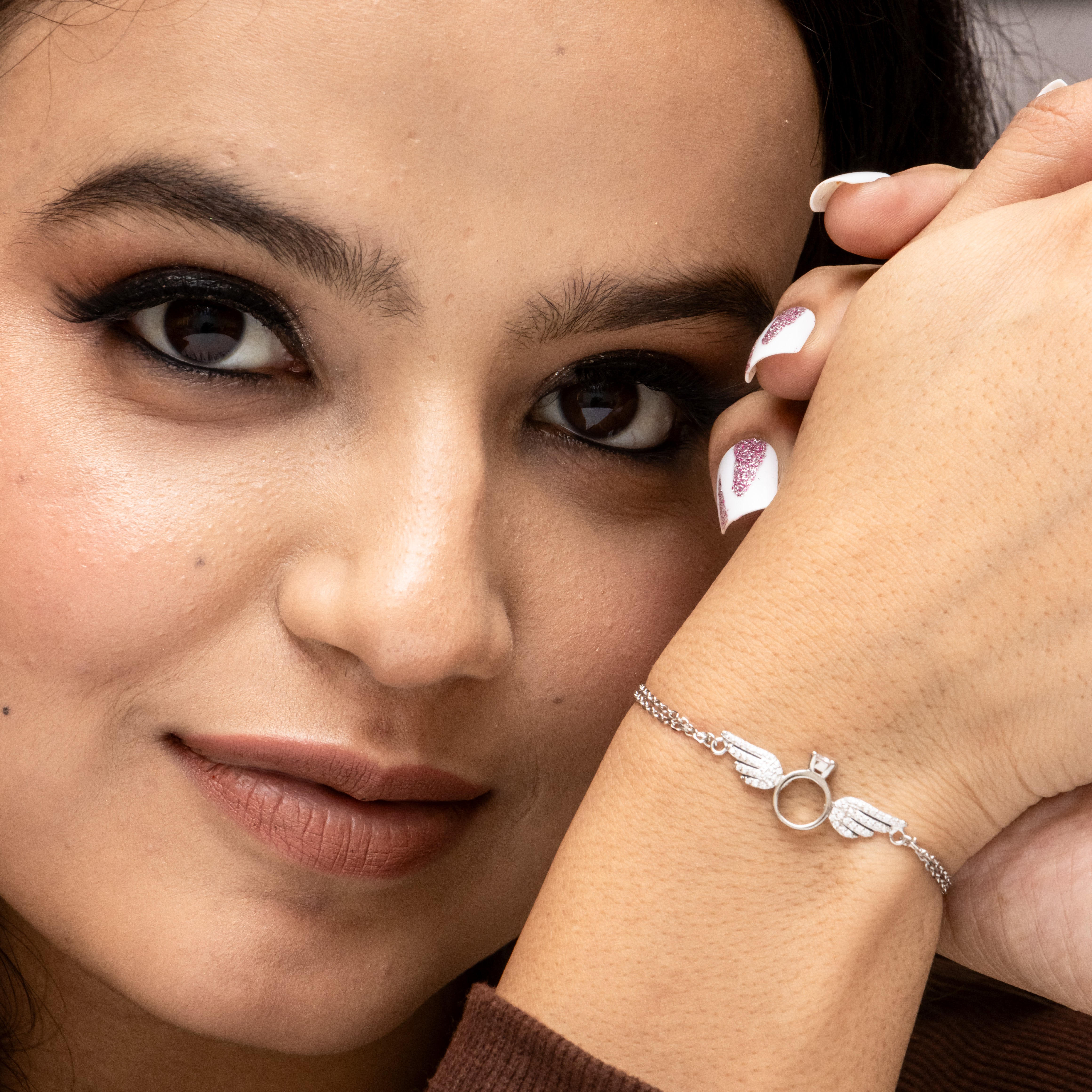 Diamond-Embellished Aether Wings Bracelet