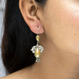 Dual Tone Flower Motif Fish Hooks