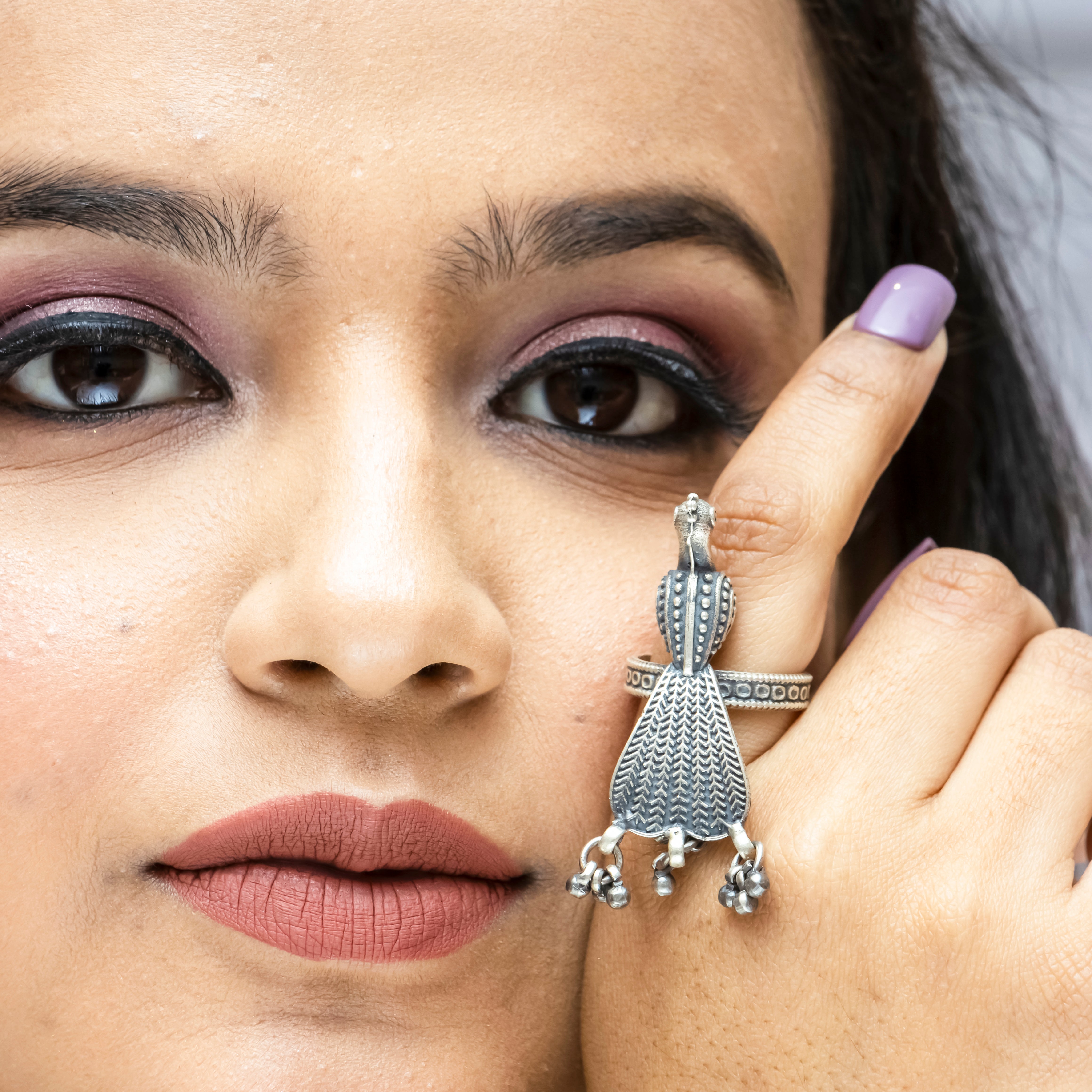 Moh Intricate Peacock Ring