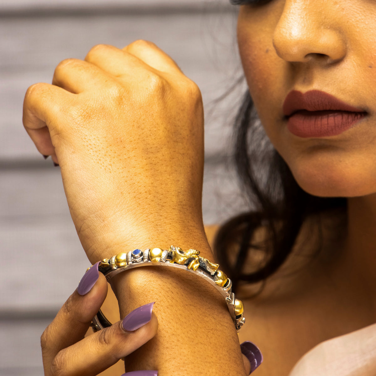 Intricate Moh Peacock Bangle
