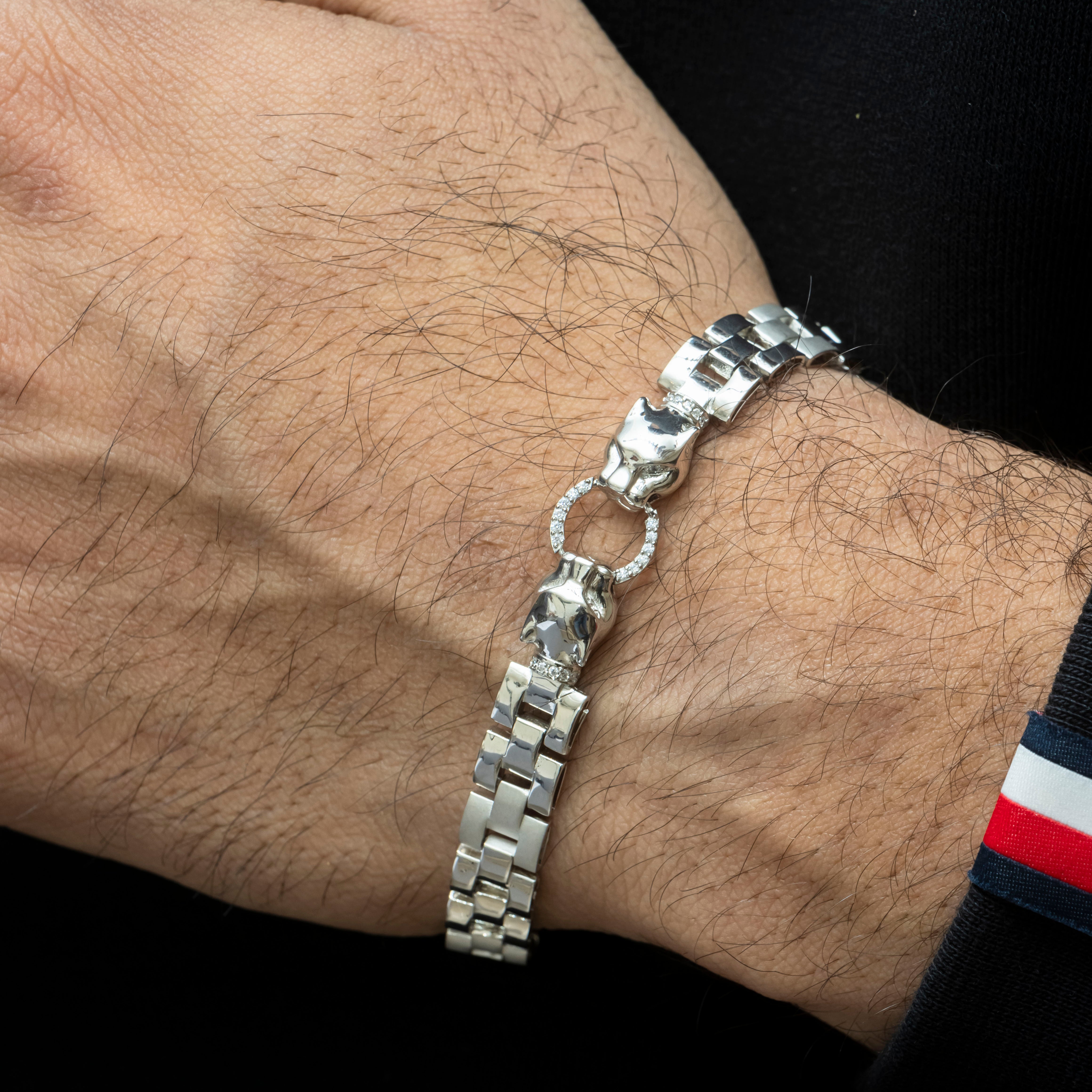 Sterling Jaguar Link Men's Bracelet